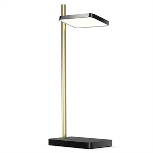 Pablo Talia Table Lamp Black/ Brass with Wireless Charger